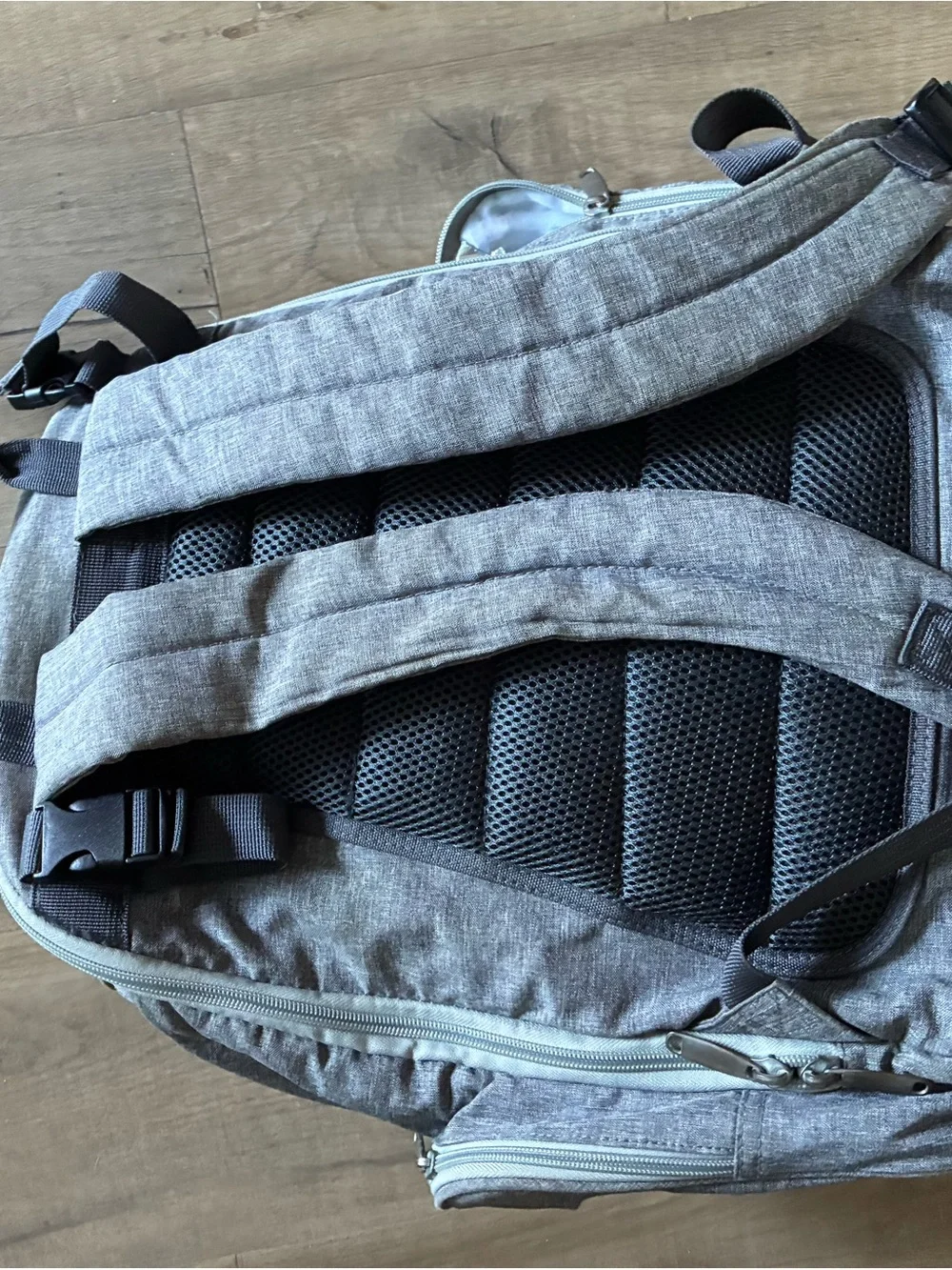 Gray Baby Bag Backpack - Organized Parent Essential